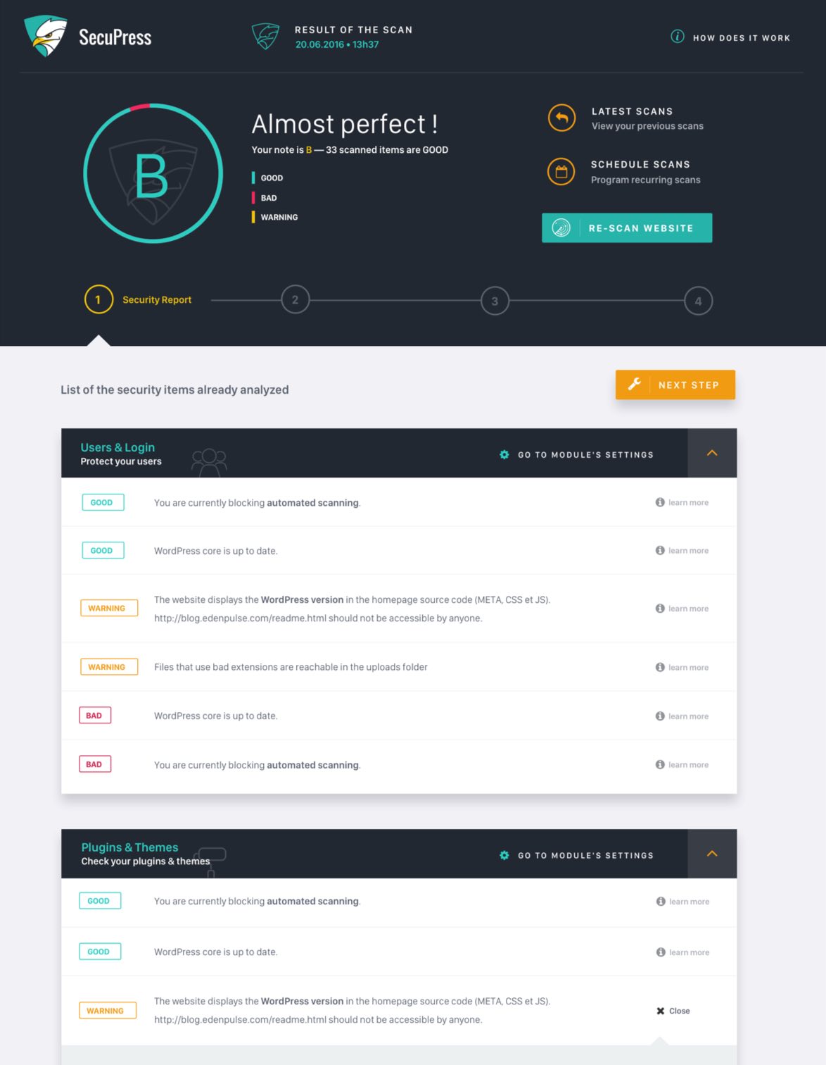 WordPress French Security Plugin - SecuPress