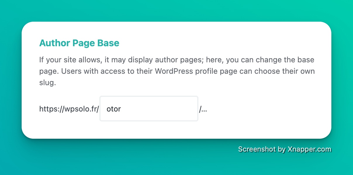 author base page