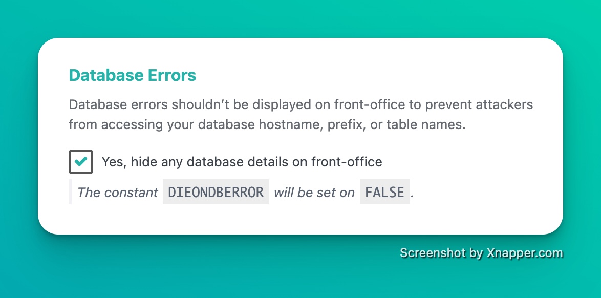 database errors