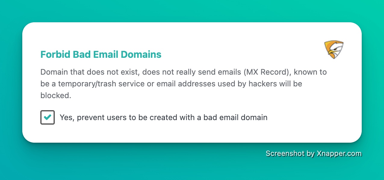 forbid bad email domains