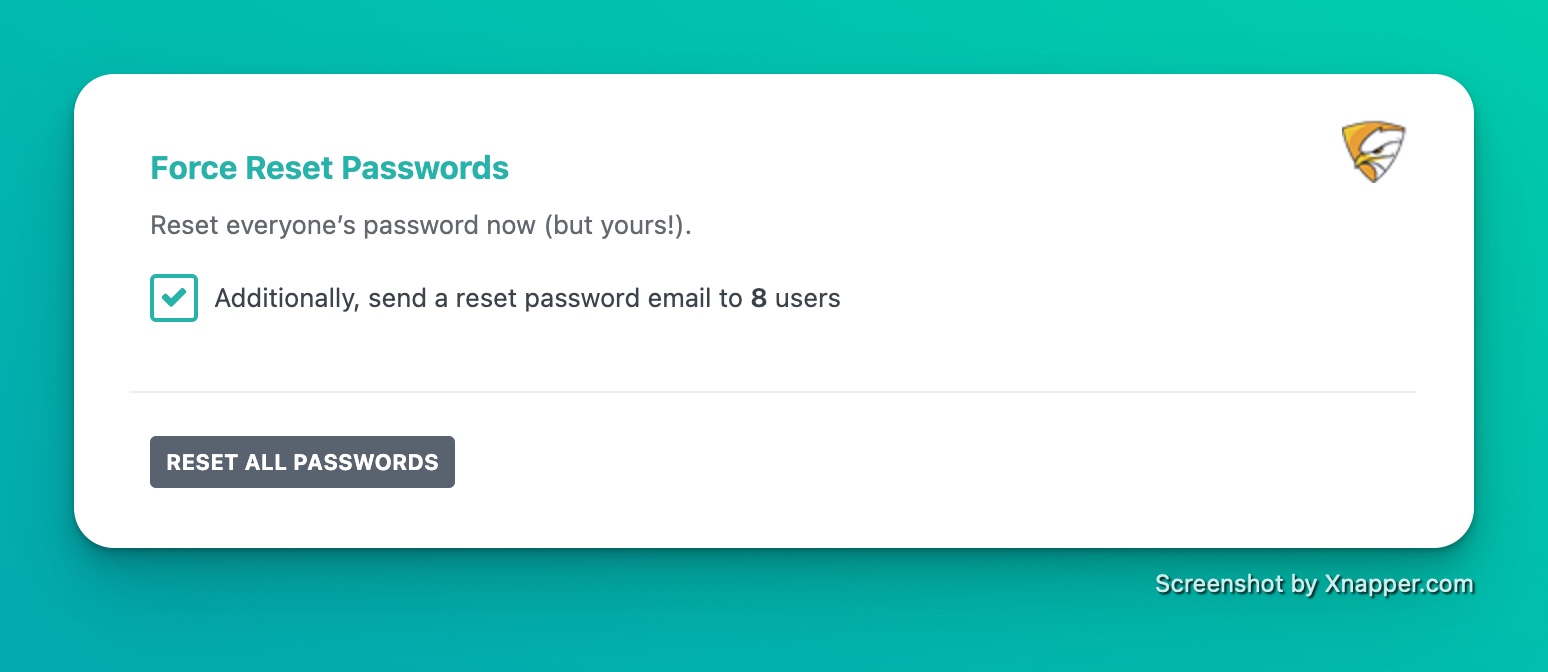 force reset password