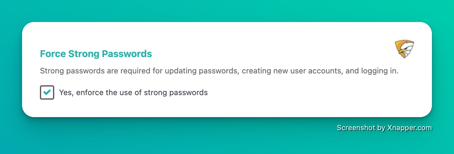 force strong password