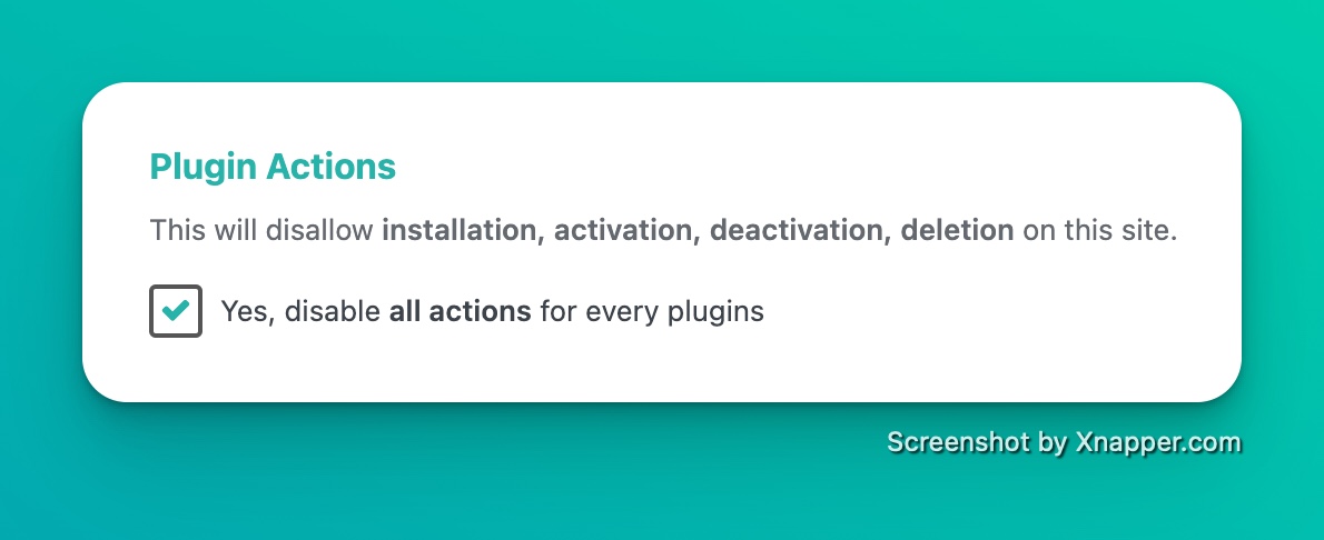 plugin actions