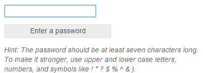 strong password field
